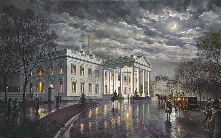 The White House by Moonlight, 1905 by Paul McGehee. 