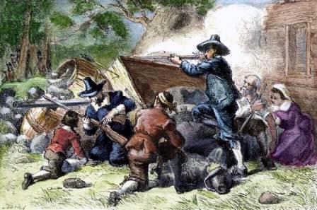 Defending Home from Indian Raid-Bacon's Rebellion 1676-1677