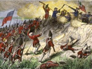 Artist Rendition Battle of Bunker Hill-Puritans: God's Chosen People?