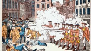 Revere Depiction of Boston Massacre-The Gaspee Affair-Act of War