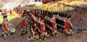 British Attack Using Linear Tactics-Eighteenth Century Battle Tactics