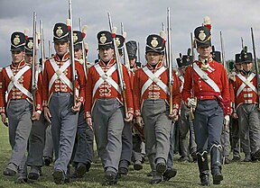 British Reenactors in War of 1812 Uniforms-The Redcoats are coming